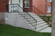 Refurbished concrete stairs with bullnose